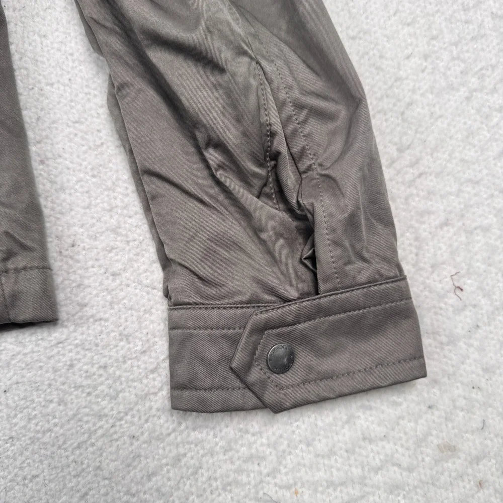 Banana Republic Cotton Military Jacket Mens Small Full Zip Utility Pockets Lined